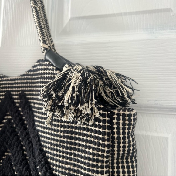 Large Boho Diamond Merona Tassel Tote - Picture 2 of 4